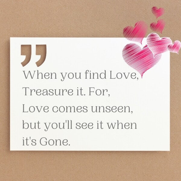 when you find love